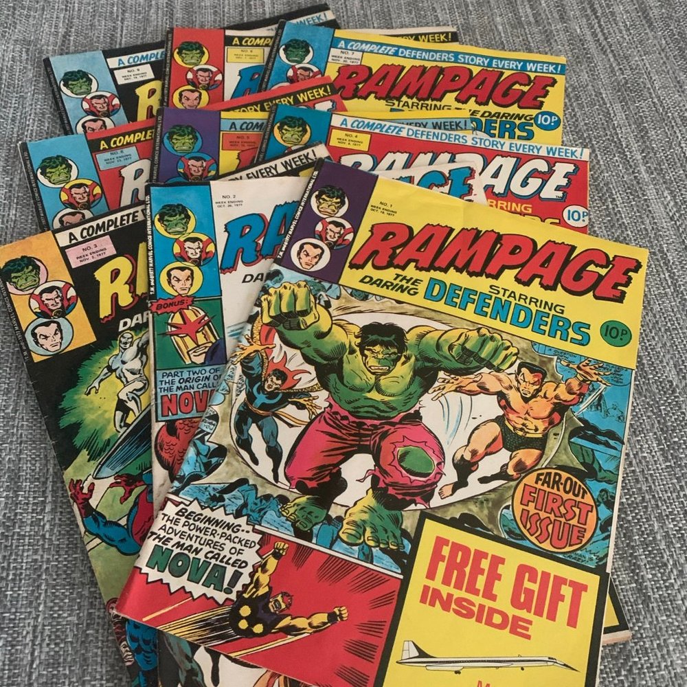 Vintage Collectable Comic Book 9 Pack